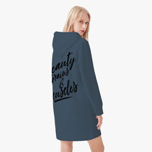 Load image into Gallery viewer, Beauty+Brains Women&#39;s Hoodie Dress