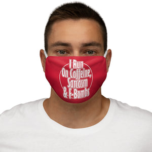 I Run On Caffeine, Sarcasm & F-Bombs Face Mask       PRINTED IN THE UK ALLOW 40 DAYS FOR DELIVERY