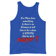 Load image into Gallery viewer, IF A MAN DOES SOMETHING Tank Top