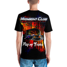 Load image into Gallery viewer, The Midnight Club back print Men&#39;s T-shirt PLAY MY TUNES