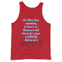 Load image into Gallery viewer, IF A MAN DOES SOMETHING Tank Top