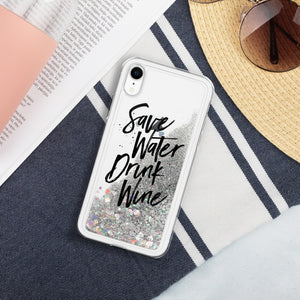 Save Water Liquid Glitter Phone Case